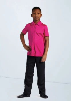 Weissman Boys Collared Shirt -Diaman Dance Wear Shop 12501 lipstick 11456 black 4211 58998.1678887463