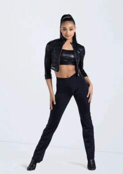 Weissman Cropped Sequin Jacket -Diaman Dance Wear Shop 14236 black 039 62678.1678889060