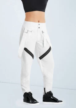 Weissman Pop Star Pants With Straps -Diaman Dance Wear Shop AH10511 white 429 29838.1678890518