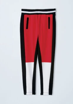 Weissman Color Block Jogger Pants -Diaman Dance Wear Shop AH11232 redwhite 2799 56876.1678890538