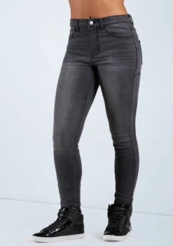 Weissman Frayed Skinny Jeans -Diaman Dance Wear Shop AH11506 blackdenim 166892 1058 T 11132.1698450134