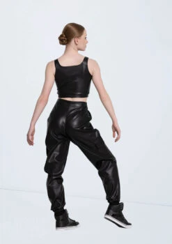 Weissman Faux Leather Jogger Pants 10 Weissman Faux Leather Jogger Pants -Diaman Dance Wear Shop AH12555 black 8854 13303.1678890648
