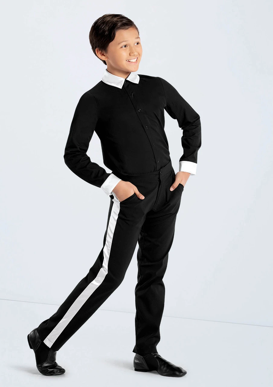 Weissman Boys Satin Collar Shirt 6 Weissman Boys Satin Collar Shirt - Image 4