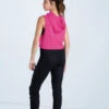 Weissman Hooded Sleeveless Crop Top -Diaman Dance Wear Shop AH9207 cerise 259 04622.1678890714