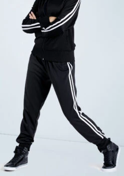 Weissman Side Stripe Track Pants -Diaman Dance Wear Shop AH9281 black 089 210903210354 15290.1678890729