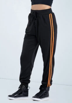 Weissman Side Stripe Track Pants -Diaman Dance Wear Shop AH9281 blackember 021 15029.1678890728