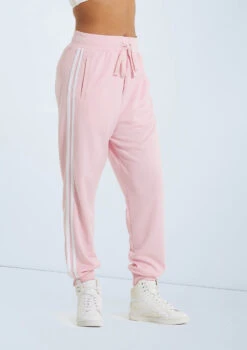 Weissman Side Stripe Track Pants -Diaman Dance Wear Shop AH9281 pink 129038 59855.1698840280