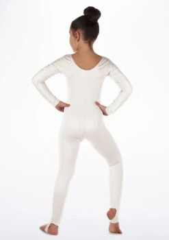 Alegra Girls Shiny Blaine Catsuit -Diaman Dance Wear Shop ALC5290 MAIN WHT 70230.1675211017