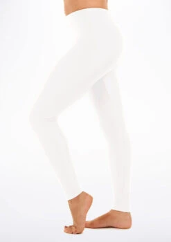 Alegra Shiny Footless Leggings -Diaman Dance Wear Shop ALP0204 MAIN WHT 13698.1678874987