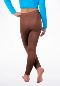 Alegra Girls Shiny Footless Leggings -Diaman Dance Wear Shop ALP5204 BACKM BRN 14279.1678875180