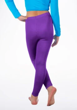 Alegra Girls Shiny Footless Leggings -Diaman Dance Wear Shop ALP5204 BACKM PUR 00248.1678875192