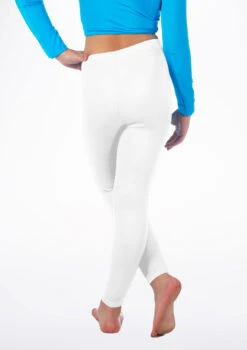 Alegra Girls Shiny Footless Leggings -Diaman Dance Wear Shop ALP5204 BACKM WHT 78130.1678875191