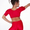Alegra Girls Shiny Patsy Dance Top -Diaman Dance Wear Shop ALS5274 MAIN RED 97401.1678878611