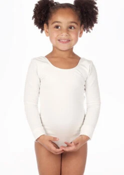 Bloch Girls Long Sleeve Cotton Leotard -Diaman Dance Wear Shop BLCL5409 MAINT WHT T 28794.1698798550