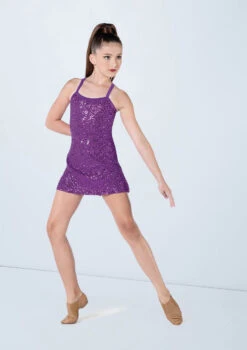 Weissman Sequin Camisole Dress -Diaman Dance Wear Shop D13183 electricpurple 731 81671.1678890901
