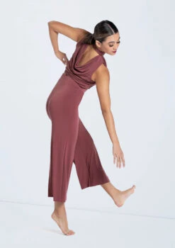 Weissman Matte Jersey Cowl Crop Top -Diaman Dance Wear Shop MJ13035 rosewood MJ12791 rosewood 523 27027.1698840483