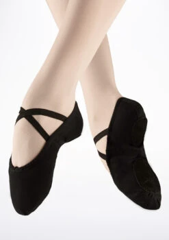 Move Dance Split Sole Canvas Ballet Shoe - Black -Diaman Dance Wear Shop MOB0004BLK MAIN BLK T 07043.1695432126