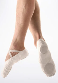 Move Dance Mens Split Sole Canvas Ballet Shoe - White -Diaman Dance Wear Shop MOB0007 FOOTMAIN WHT T 59150.1695432126