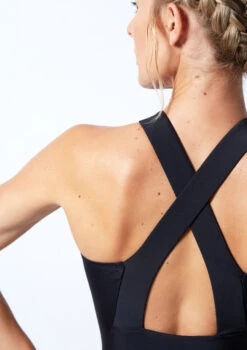 Move Dance Penelope Zip Up Leotard -Diaman Dance Wear Shop MOL0818 BLK CLOSE UP BACK 1 21668.1678884319