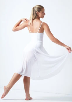 Move Dance Helena Mesh Dress -Diaman Dance Wear Shop MOR0249 WHT BACK 1 68011.1678884685