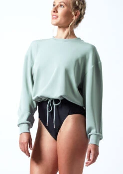 Move Dance Cecelia Jersey Dance Sweatshirt -Diaman Dance Wear Shop MOZ0622 TEAL FRONT 1T 74861.1696981188