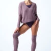 Move Dance Madeline Knit V Neck Jumper -Diaman Dance Wear Shop MOZ0714 PUR FRONT 1 72776.1678885115