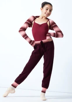 Move Dance Teen Sweet Striped Knit Dance Shrug -Diaman Dance Wear Shop MOZ5707 STRIPE FRONT 2 37179.1678885153