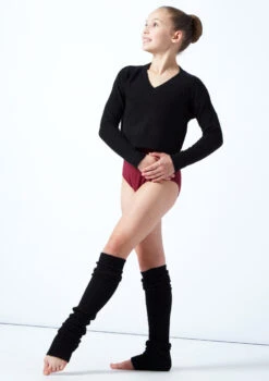 Move Dance Teen Louisa Knit V Neck Jumper 15 Move Dance Teen Louisa Knit V Neck Jumper -Diaman Dance Wear Shop MOZ5714 BLK FRONT 1 13357.1678885163