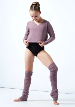 Move Dance Teen Louisa Knit V Neck Jumper 12 Move Dance Teen Louisa Knit V Neck Jumper -Diaman Dance Wear Shop MOZ5714 PURP FRONT 1 91323.1678885163