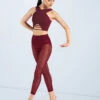 Weissman Lattice Front Crop Top 2 Weissman Lattice Front Crop Top -Diaman Dance Wear Shop MT10485 blackcherry SM11827 blackcherry 5595 72199.1678891129