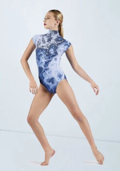 Weissman Printed Cap Sleeve Leotard 24 Weissman Printed Cap Sleeve Leotard -Diaman Dance Wear Shop PL11863 sapphire 11245 89263.1678891391