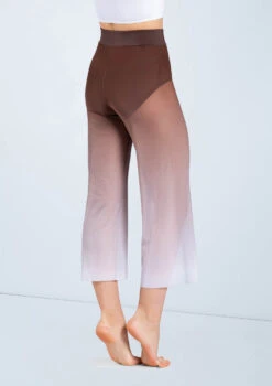 Weissman Ombre Mesh Culotte Pants 7 Weissman Ombre Mesh Culotte Pants -Diaman Dance Wear Shop PL12375 chocolate 798 37502.1678891401