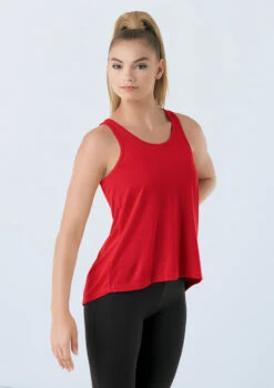 Weissman Flyaway Racerback Tank Top -Diaman Dance Wear Shop PT9669 red 0262 01320.1698450570