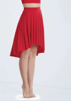 Weissman Matte Jersey Mid-Length Skirt -Diaman Dance Wear Shop S10467 red 004t 56852.1698718732