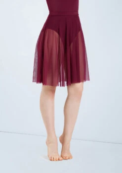 Weissman Power Mesh Circle Skirt -Diaman Dance Wear Shop S12777 blackcherry 985 95930.1698840515