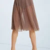 Weissman Midi Length Mesh Skirt -Diaman Dance Wear Shop S9768 mocha 1120 99240.1678891495
