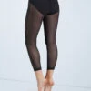 Weissman Cropped Mesh Leggings -Diaman Dance Wear Shop SM11827 black 5992 03992.1678891654