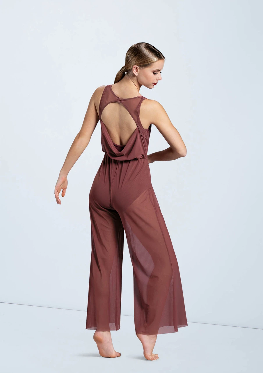 Weissman Cowl Drape Power Mesh Jumpsuit 6 Weissman Cowl Drape Power Mesh Jumpsuit - Image 4
