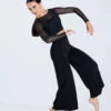 Weissman Wide Leg Matte Jersey Pants -Diaman Dance Wear Shop SM13070 black MJ12612 black 747 39895.1678891065