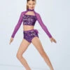 Weissman Hologram Ultra Sparkle Top -Diaman Dance Wear Shop SQ12144 S12145 electricpurple 1850 46936.1678891704