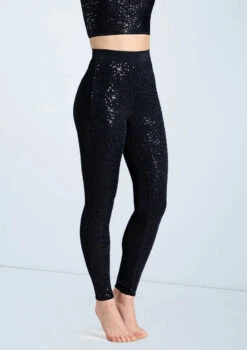 Weissman Sequin Performance Leggings 7 Weissman Sequin Performance Leggings -Diaman Dance Wear Shop SQ12517 black 0084 42829.1698450692