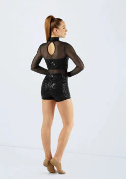 Weissman Sequin And Mesh Biketard 9 Weissman Sequin And Mesh Biketard -Diaman Dance Wear Shop SQ13864 black 295 16124.1698840541