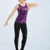 Weissman Ultra Sparkle Tank Top -Diaman Dance Wear Shop SQ9554 electricpurple 011 82026.1678891799