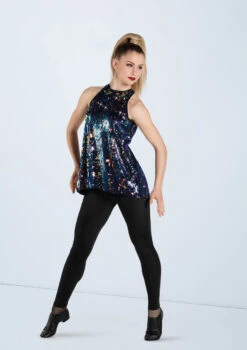 Weissman Ultra Sparkle Flyaway Tank Top -Diaman Dance Wear Shop SQ9682 oilslick MT7447 009 62040.1678891809