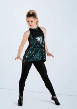 Weissman Ultra Sparkle Flyaway Tank Top -Diaman Dance Wear Shop SQ9682 pine MT7447 024 30291.1678891809