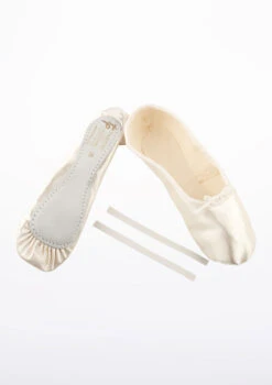 Tappers & Pointers Full Sole Satin Ballet Shoe - Ivory -Diaman Dance Wear Shop TAISSS CROPM IVO 67744.1678886378