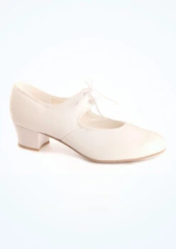 Tappers & Pointers Cuban Heel Tap Shoes - White -Diaman Dance Wear Shop TAWPT MAIN WTE T 97528.1698812044