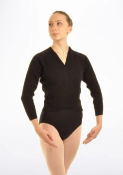 Tappers & Pointers Knit Ballet Wrap -Diaman Dance Wear Shop TAXCLS MAIN BLK 99771.1678886458