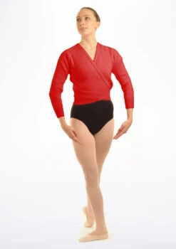 Tappers & Pointers Knit Ballet Wrap -Diaman Dance Wear Shop TAXCLS MAIN RED 84099.1678886458