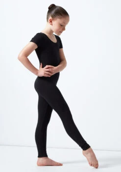 Alegra Jasmin Girls Short Sleeve Catsuit -Diaman Dance Wear Shop al c5224 alegra jasmin girls short sleeve catsuit black front T 59651.1691191549
